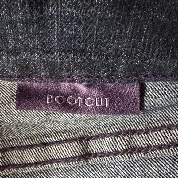 NYDJ SZ 8 Bootcut Jeans Stretch Mid-Rise Embroidered Rhinestones Zip Lift-Tuck - Picture 11 of 14